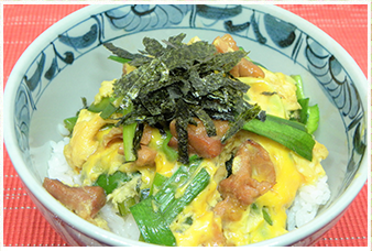 缶詰を使ってすぐできる～にら親子丼