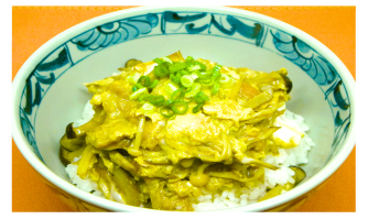 キノコ卵とじ丼